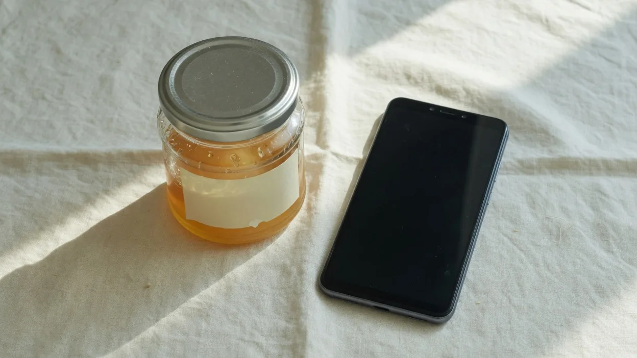 A 16 to 9 window of the jar and phone, 1248 by 702, the lid still the same ellipse