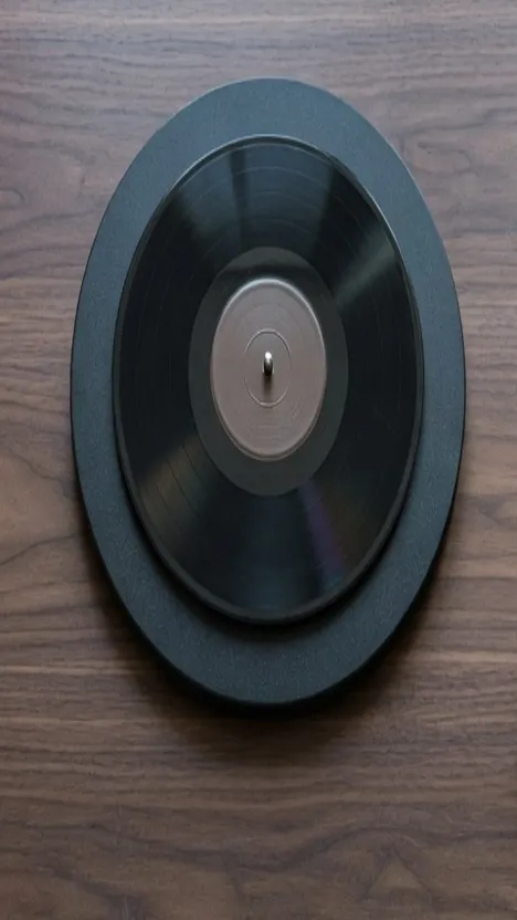 That square crop stretched to 468 by 832, the record a tall ellipse, the sleeve still absent
